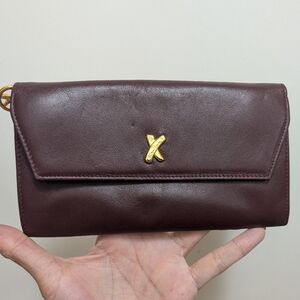 Paloma Picasso Burgundy Leather Uniser Long Wallet NEW